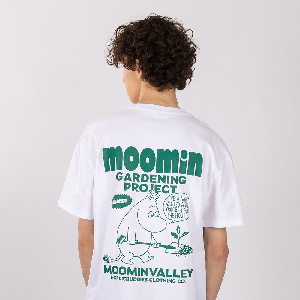 Moomintroll Gardening T-shirt White - The Official Moomin Shop