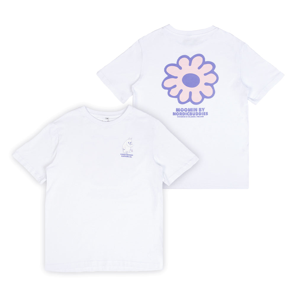 Moomintroll Flower Shirt Ladies White - Nordicbuddies - The Official Moomin Shop