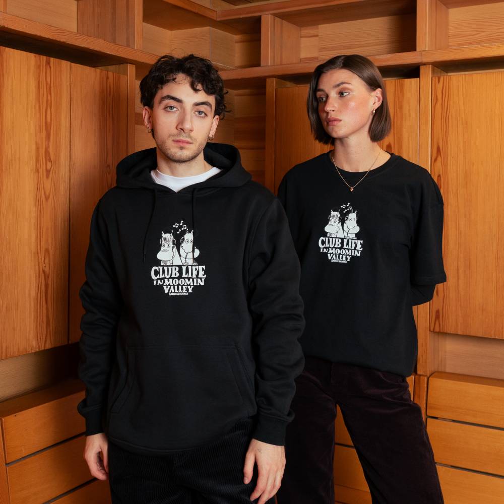 Moomin Club Life T-Shirt Unisex Black - The Official Moomin Shop