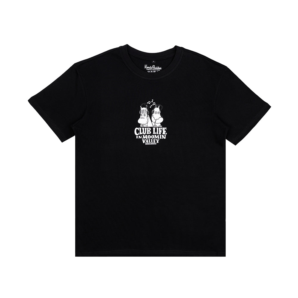 Moomin Club Life T-Shirt Unisex Black - The Official Moomin Shop
