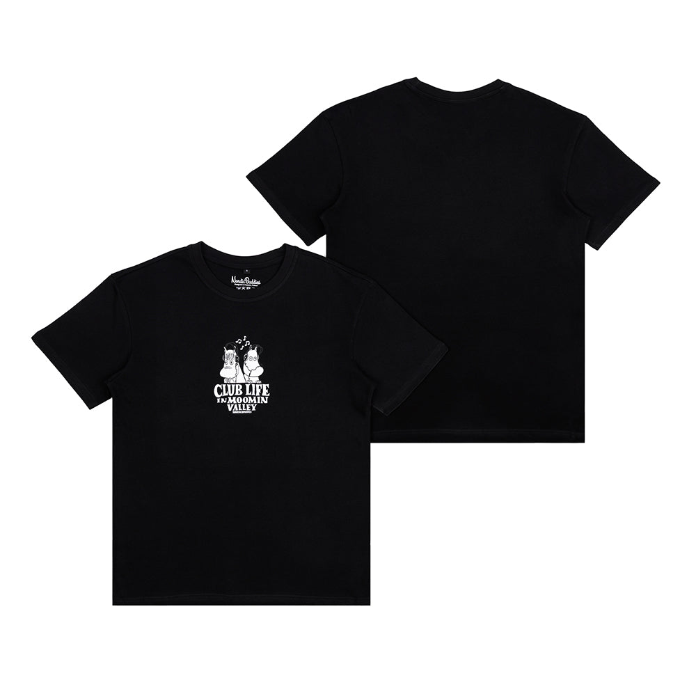 Moomin Club Life T-Shirt Unisex Black - The Official Moomin Shop