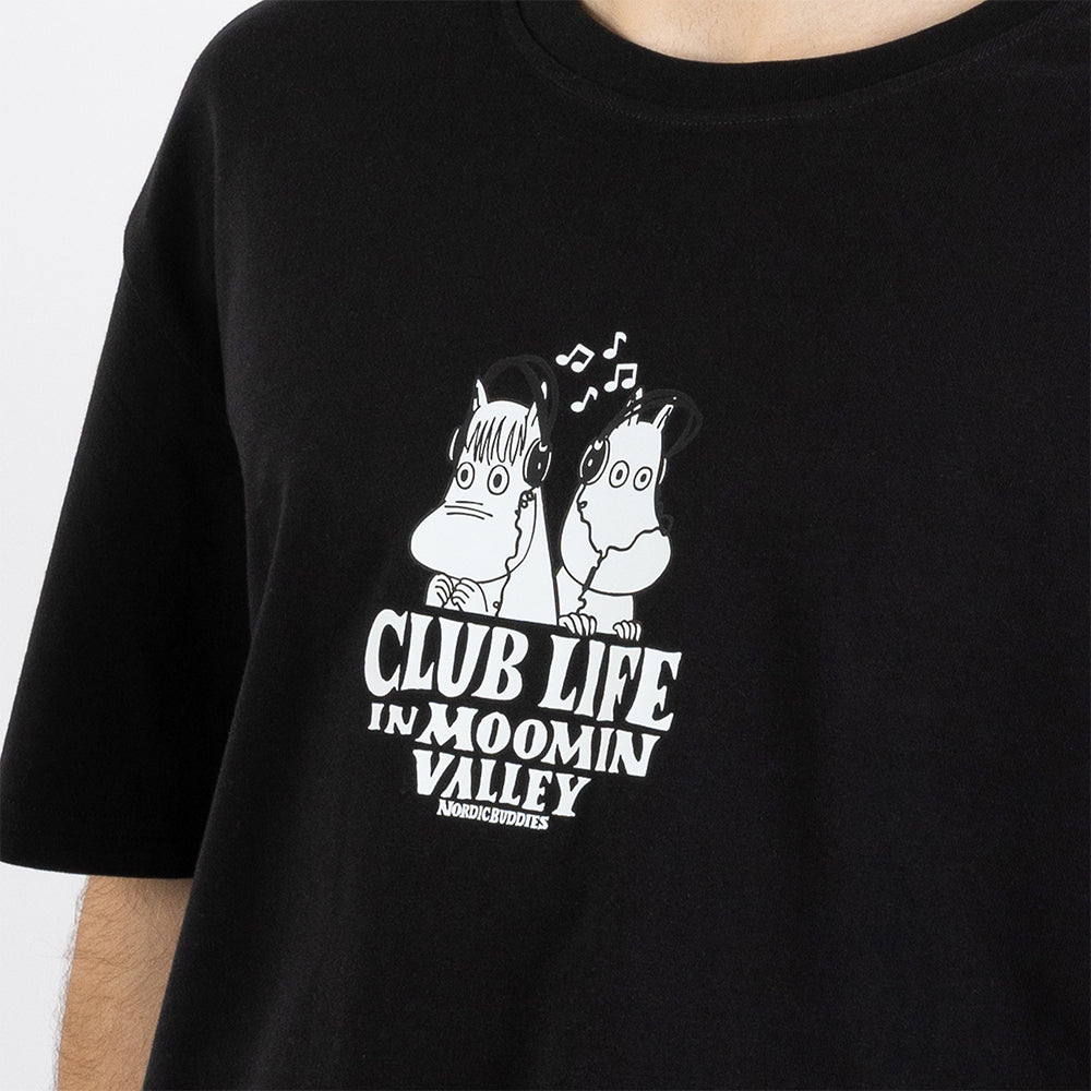 Moomin Club Life T-Shirt Unisex Black - The Official Moomin Shop