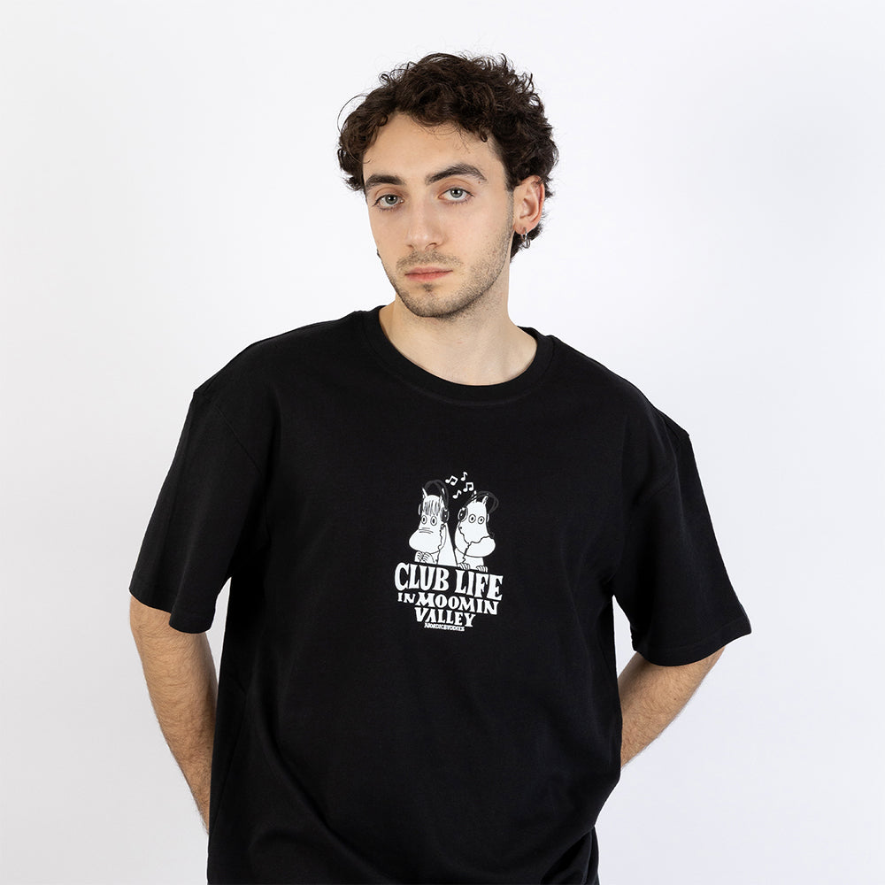 Moomin Club Life T-Shirt Unisex Black - The Official Moomin Shop