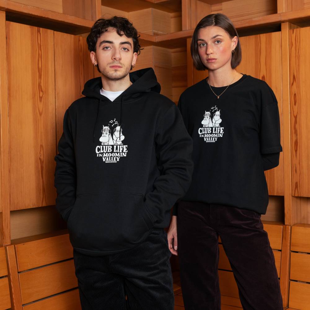 Moomin Club Life Hoodie Black - The Official Moomin Shop