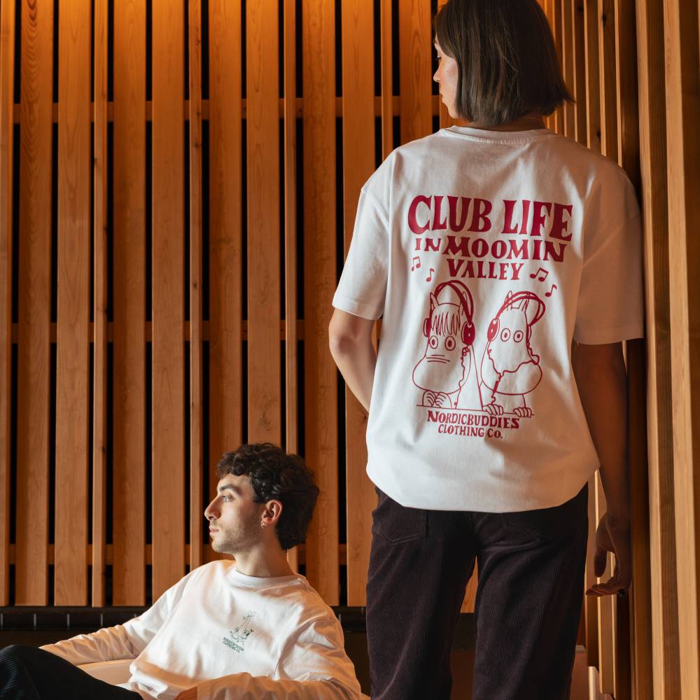 Moomin Club Life T-Shirt White and Red - The Official Moomin Shop