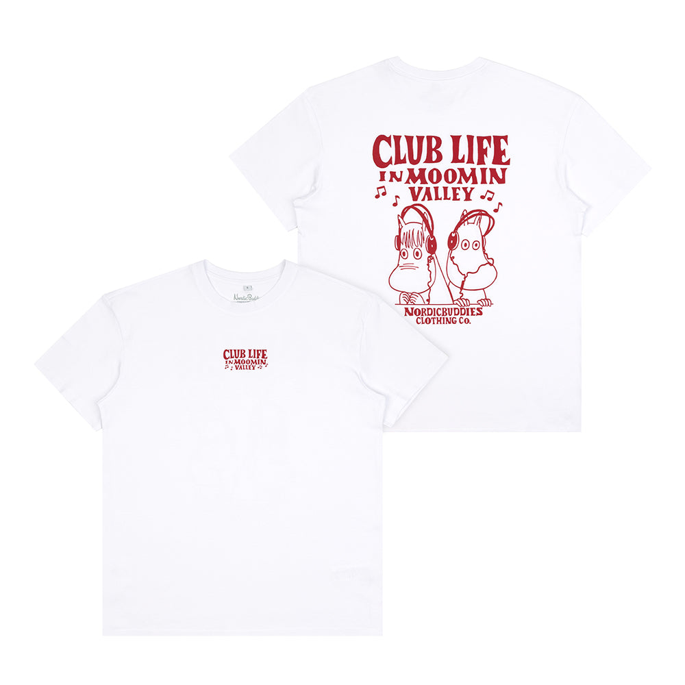 Moomin Club Life T-Shirt White and Red - The Official Moomin Shop