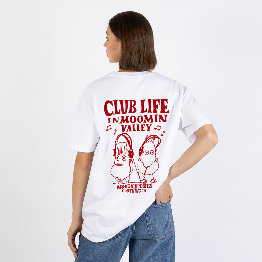 Moomin Club Life T-Shirt White and Red - The Official Moomin Shop