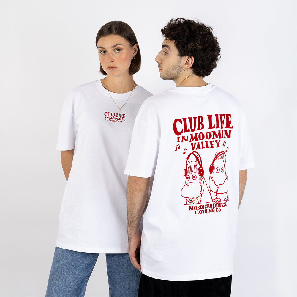 Moomin Club Life T-Shirt White and Red - The Official Moomin Shop