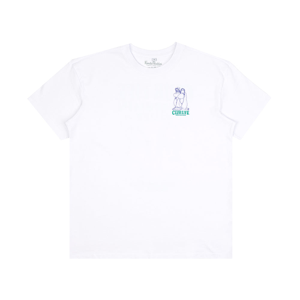 Moomin Club Life T-Shirt Unisex WhiteGreen - The Official Moomin Shop