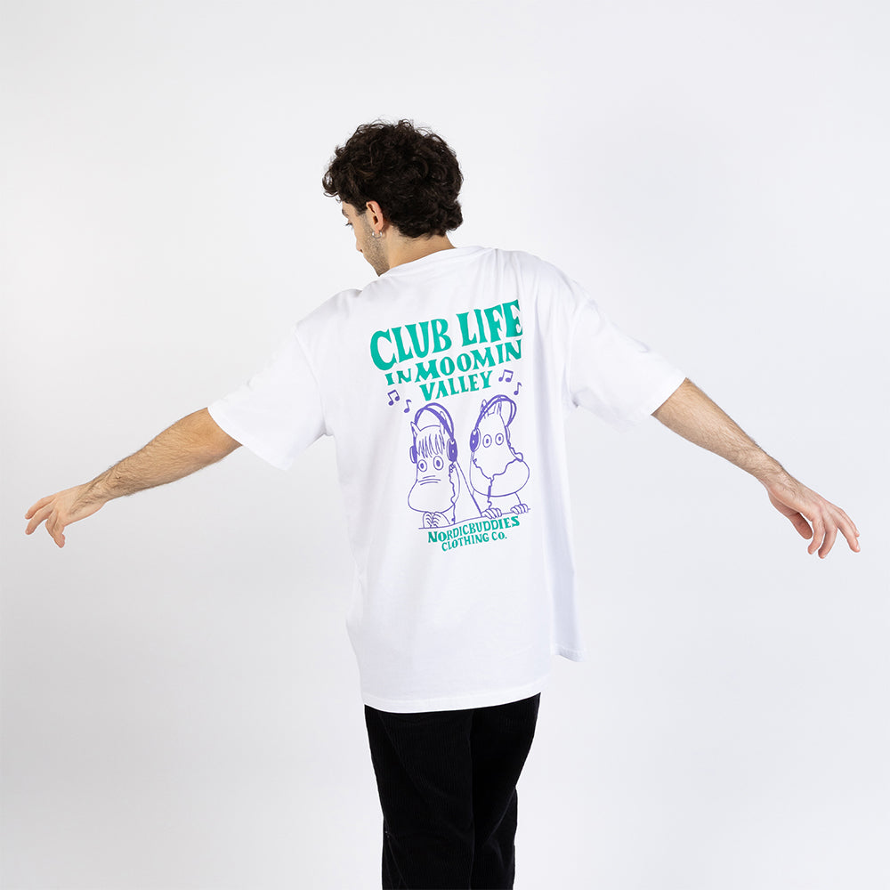 Moomin Club Life T-Shirt Unisex WhiteGreen - The Official Moomin Shop