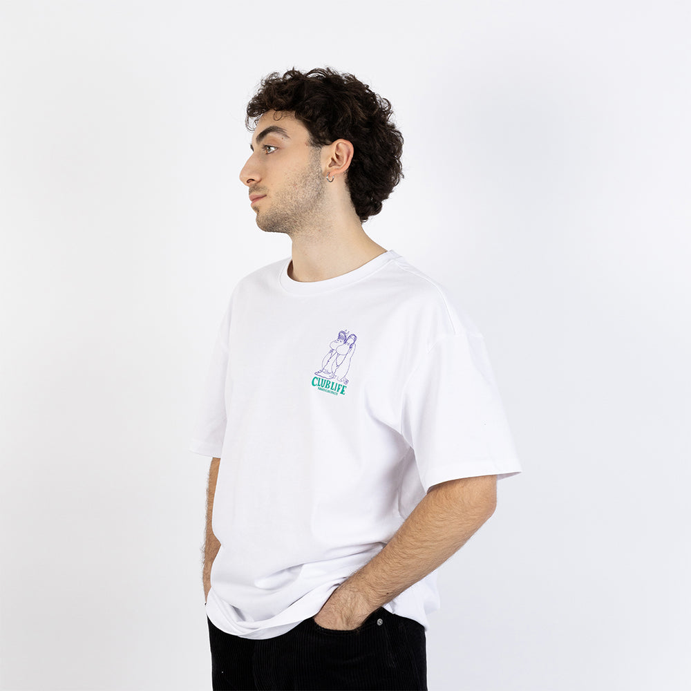 Moomin Club Life T-Shirt Unisex WhiteGreen - The Official Moomin Shop