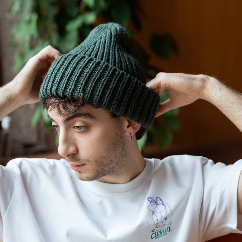 Moomintroll Chunky Beanie Darkgreen
