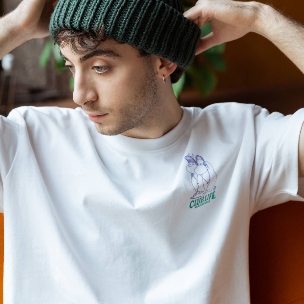 Moomin Club Life T-Shirt Unisex WhiteGreen - The Official Moomin Shop