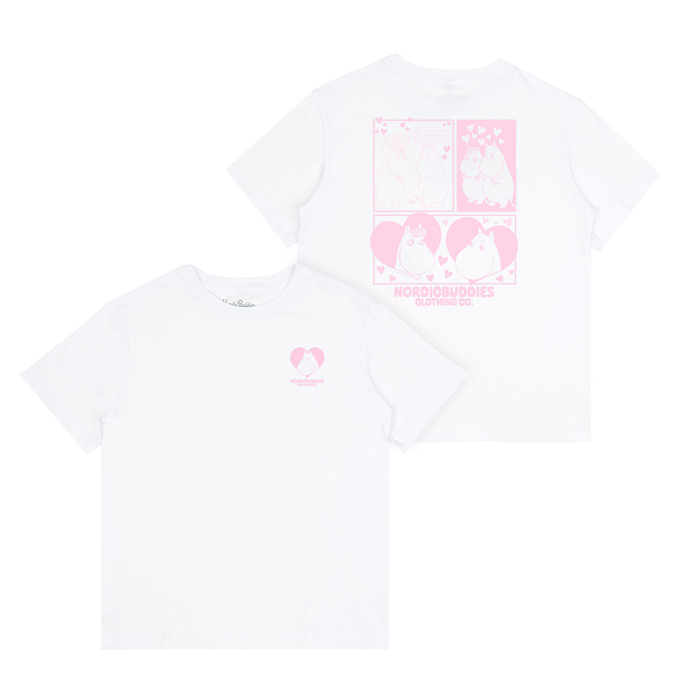 Moomins Love T-Shirt Ladies White - The Official Moomin Shop