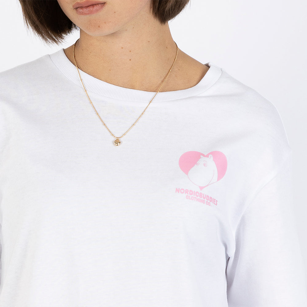 Moomins Love T-Shirt Ladies White - The Official Moomin Shop