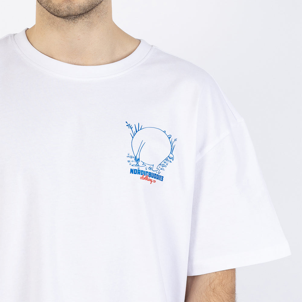Moomintroll Stone Seeker T-shirt Unisex White - The Official Moomin Shop