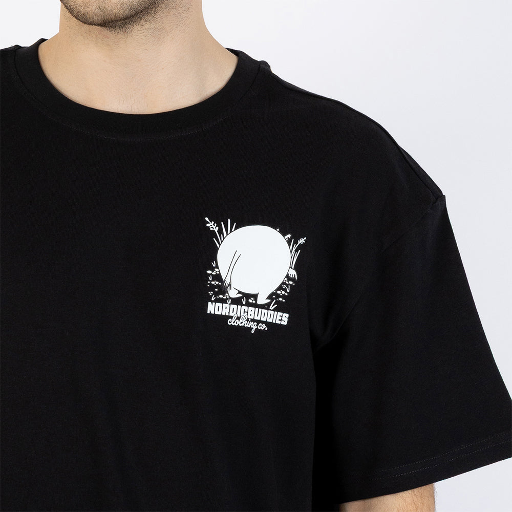 Moomintroll Stone Seeker T-shirt Unisex Black - The Official Moomin Shop