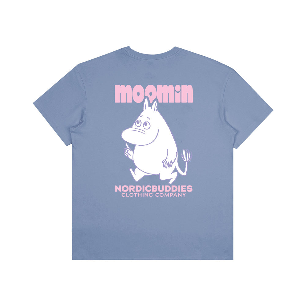 Moomintroll Walking T-shirt Blue - The Official Moomin Shop