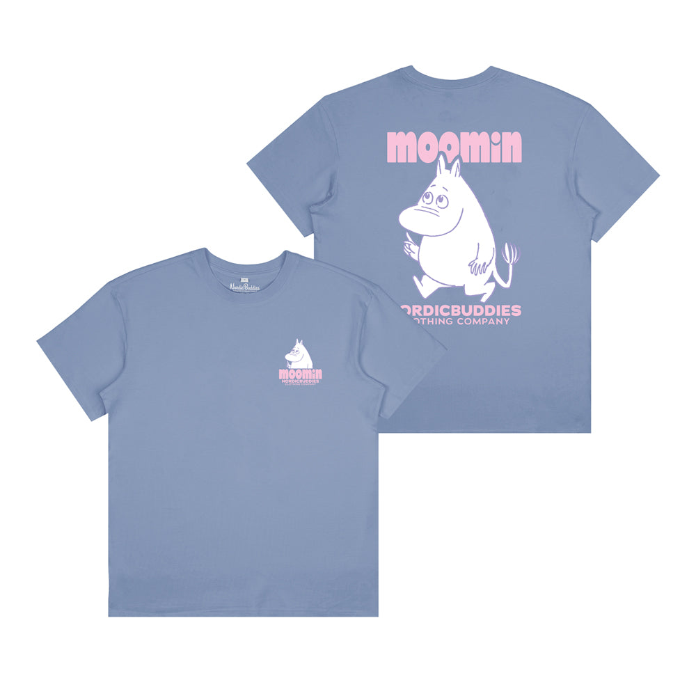 Moomintroll Walking T-shirt Blue - The Official Moomin Shop