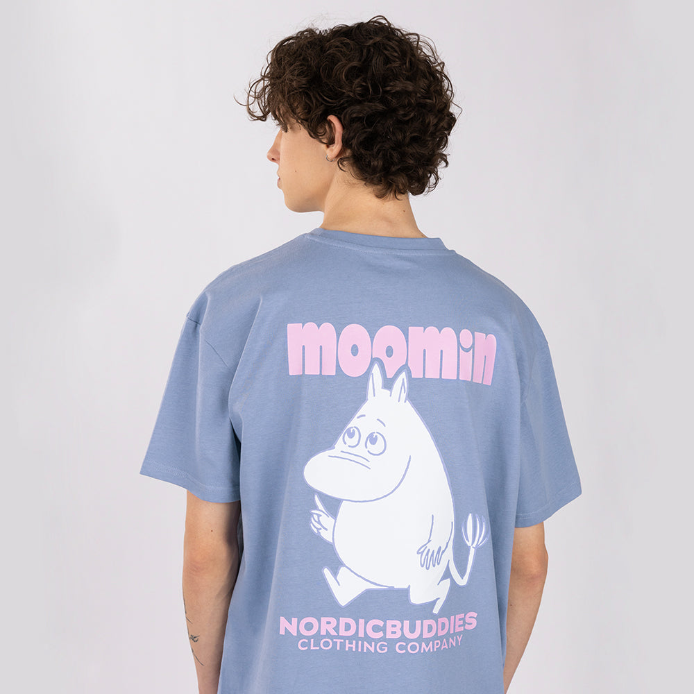 Moomintroll Walking T-shirt Blue - The Official Moomin Shop