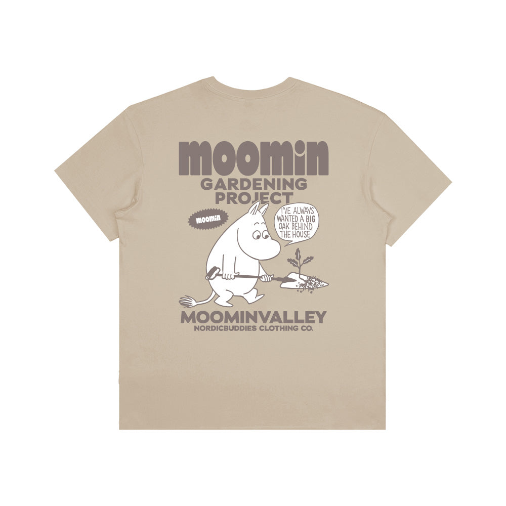 Moomintroll Gardening T-shirt Beige - The Official Moomin Shop