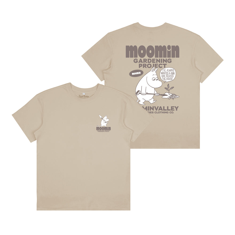 Moomintroll Gardening T-shirt Beige - The Official Moomin Shop