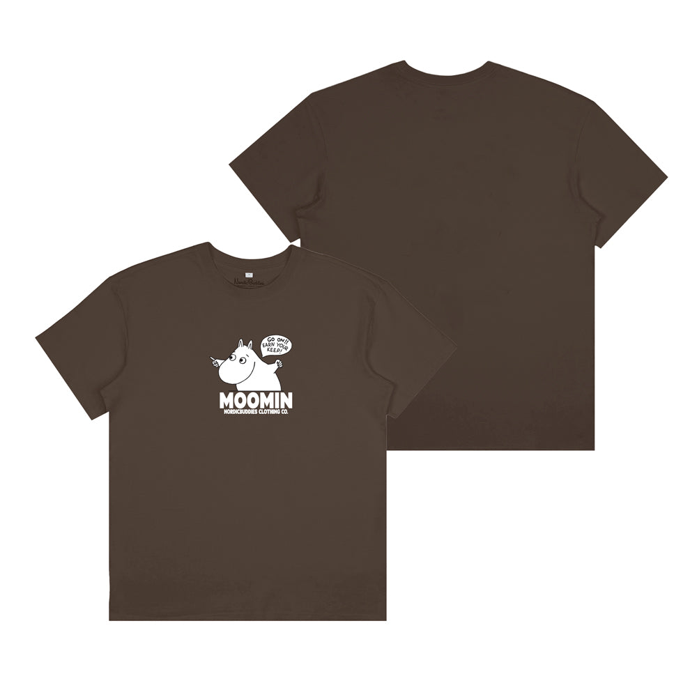 Moomintroll Happy T-shirt Brown - The Official Moomin Shop