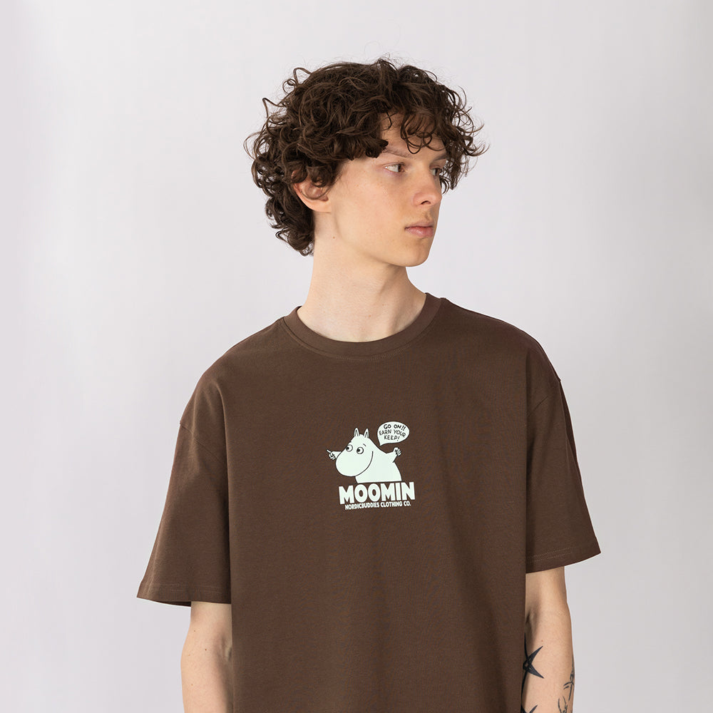Moomintroll Happy T-shirt Brown - The Official Moomin Shop