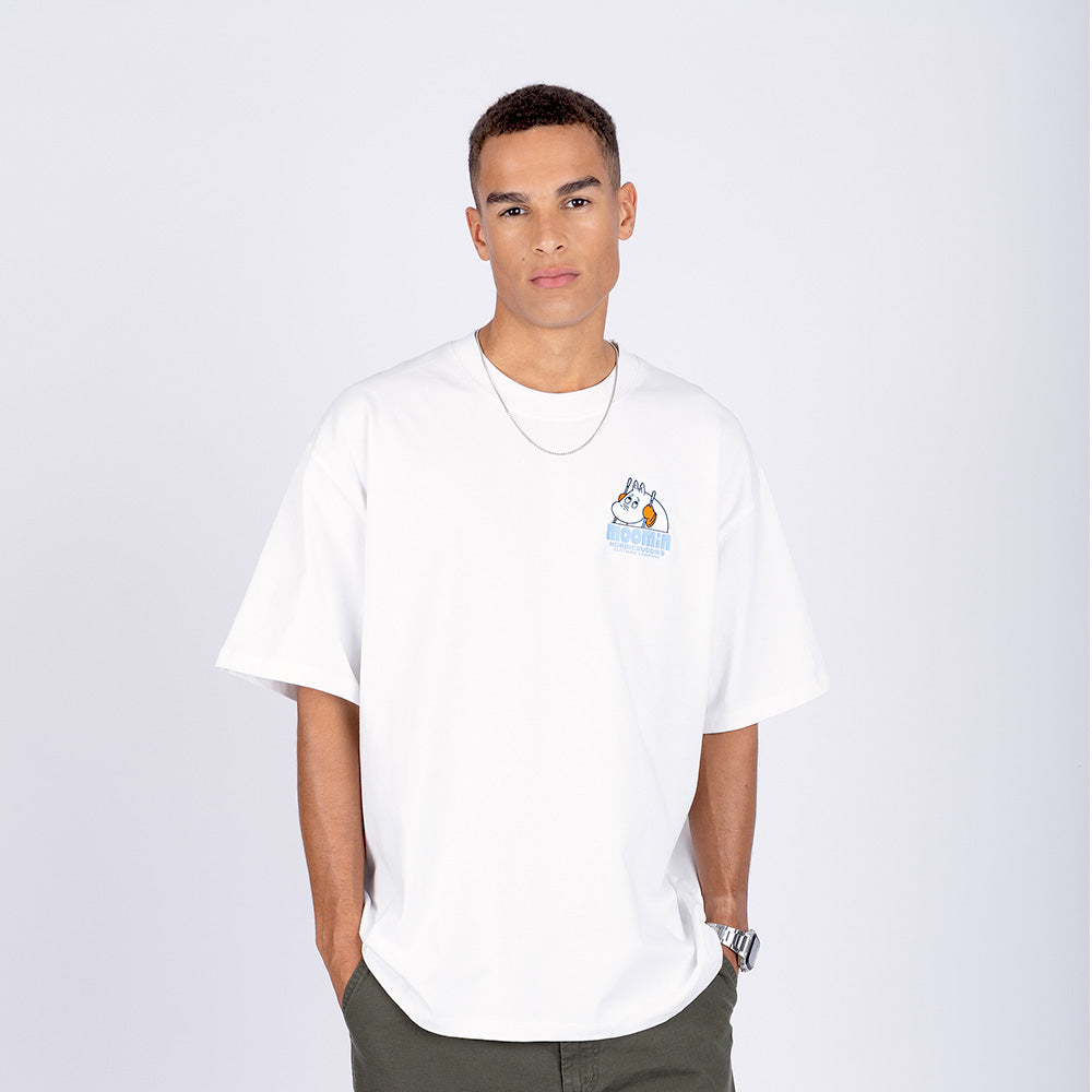 Moomintroll Skiing Unisex T-Shirt White - The Official Moomin Shop