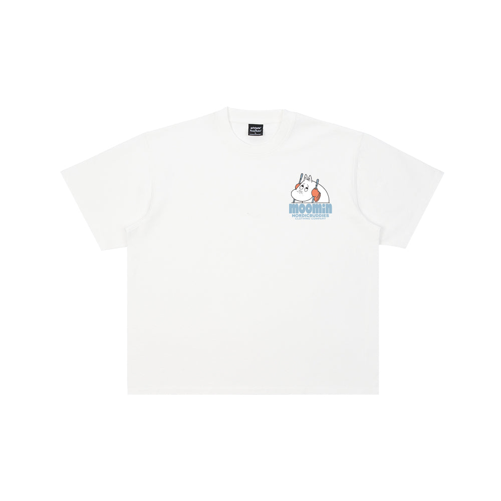Moomintroll Skiing Unisex T-Shirt White - The Official Moomin Shop