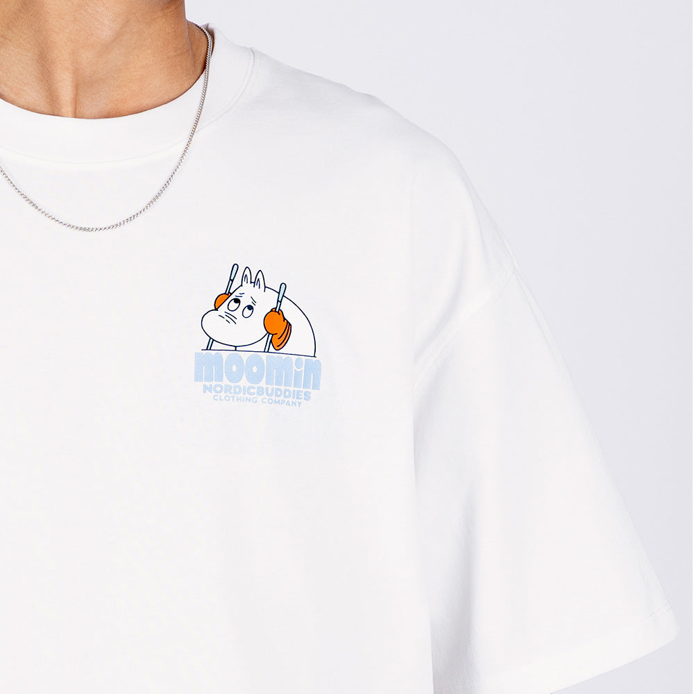 Moomintroll Skiing Unisex T-Shirt White - The Official Moomin Shop