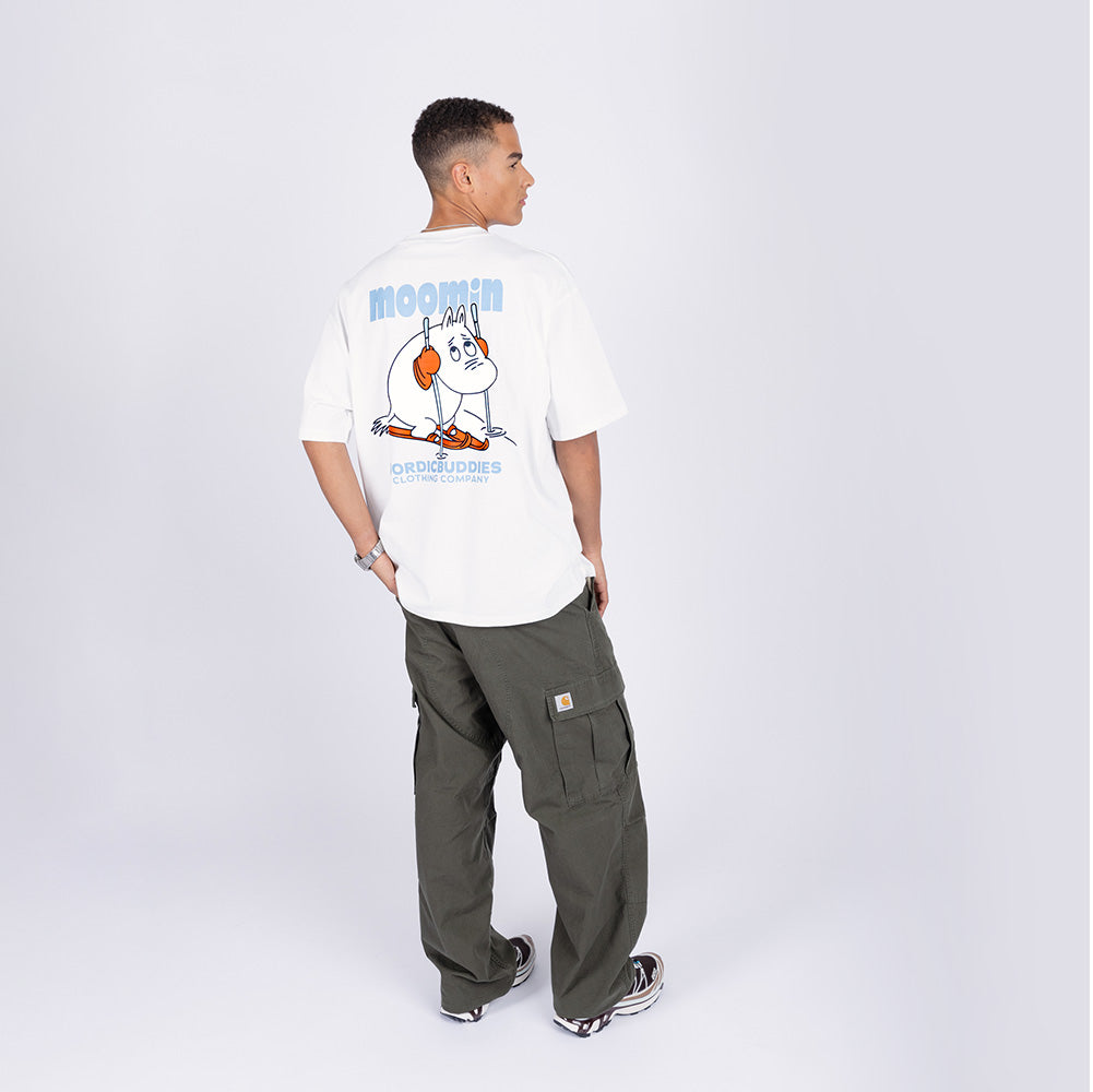 Moomintroll Skiing Unisex T-Shirt White - The Official Moomin Shop