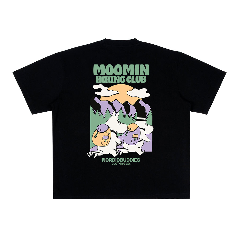 Moomin Hiking Club Unisex T-Shirt Black - The Official Moomin Shop