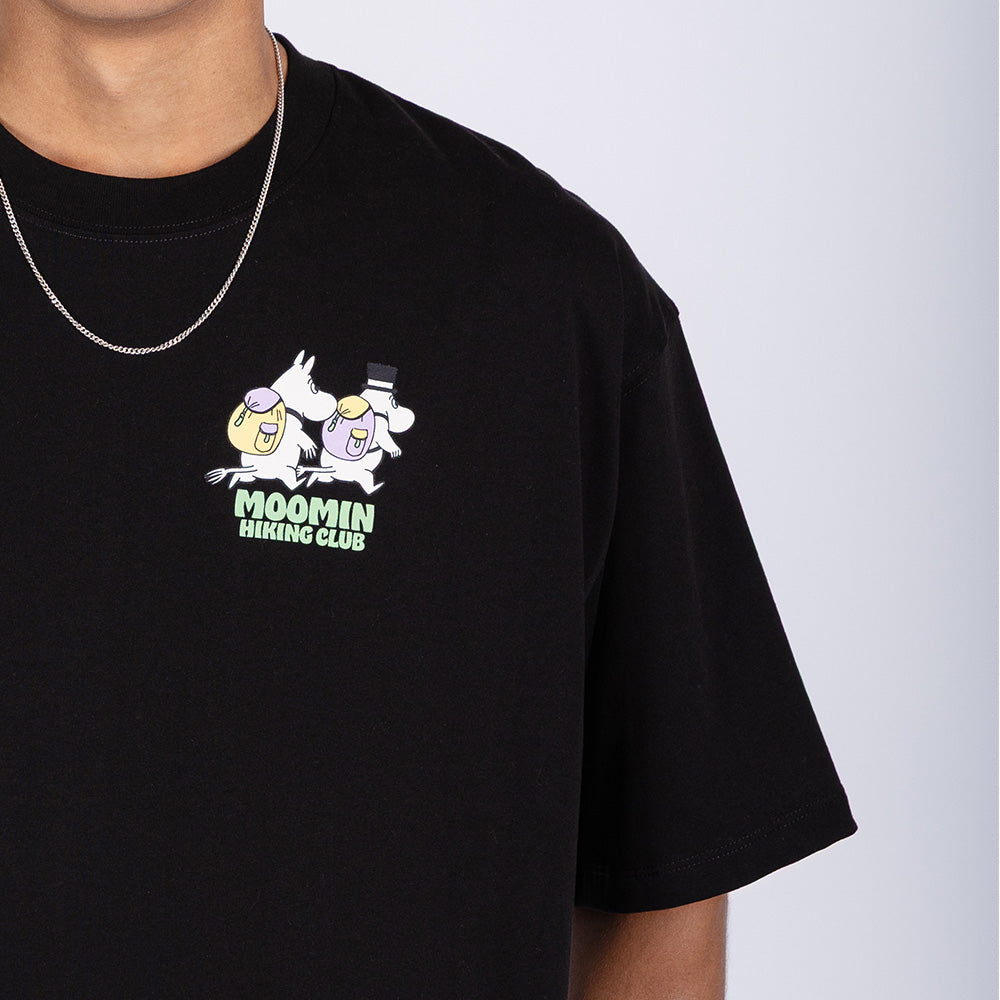 Moomin Hiking Club Unisex T-Shirt Black - The Official Moomin Shop