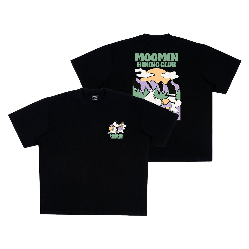 Moomin Hiking Club Unisex T-Shirt Black - The Official Moomin Shop