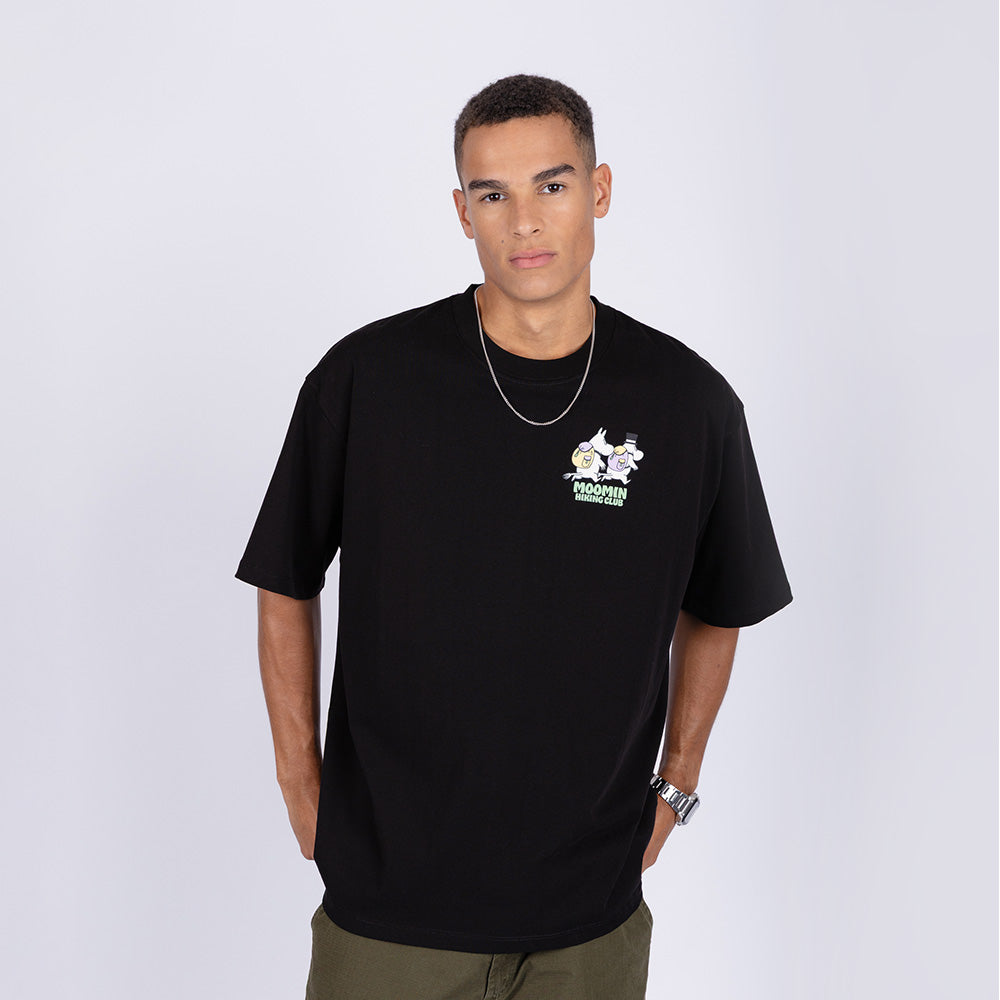 Moomin Hiking Club Unisex T-Shirt Black - The Official Moomin Shop