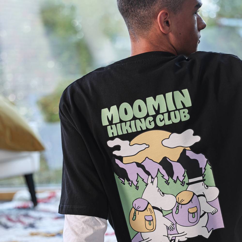 Moomin Hiking Club Unisex T-Shirt Black - The Official Moomin Shop