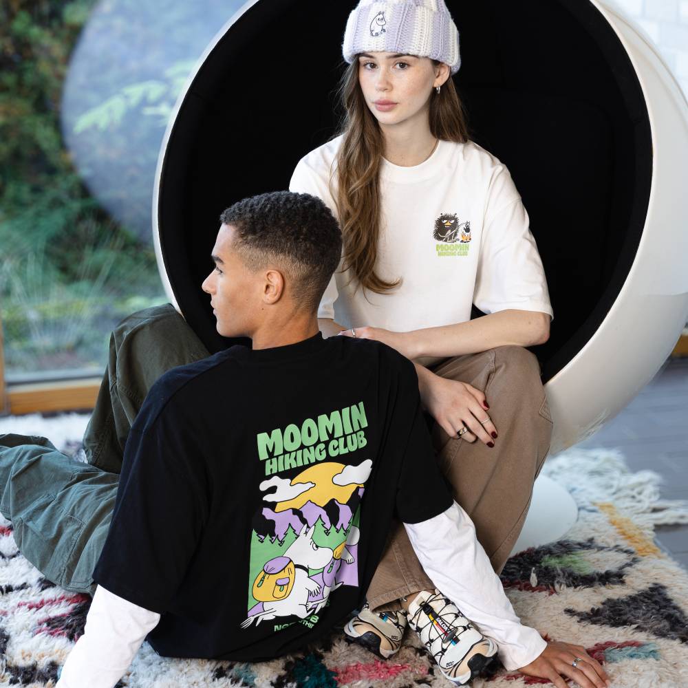 Moomin Hiking Club Unisex T-Shirt Black - The Official Moomin Shop