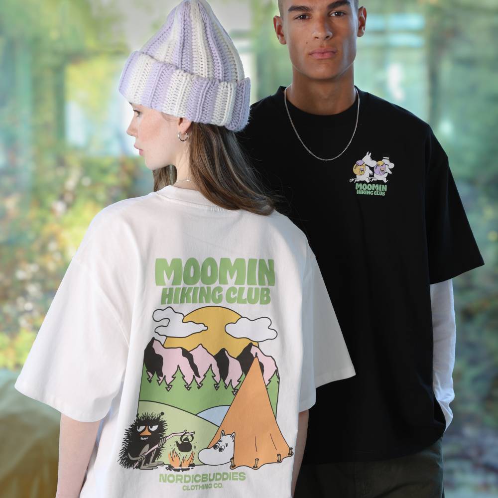 Moomin Hiking Club Unisex T-Shirt Black - The Official Moomin Shop