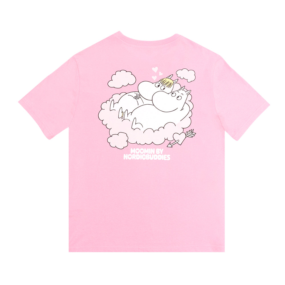 Moomin Cloud Ladies T-Shirt Pink - The Official Moomin Shop