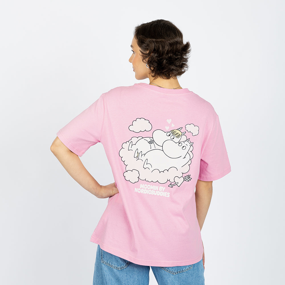Moomins Love Cloud Ladies T-Shirt Pink