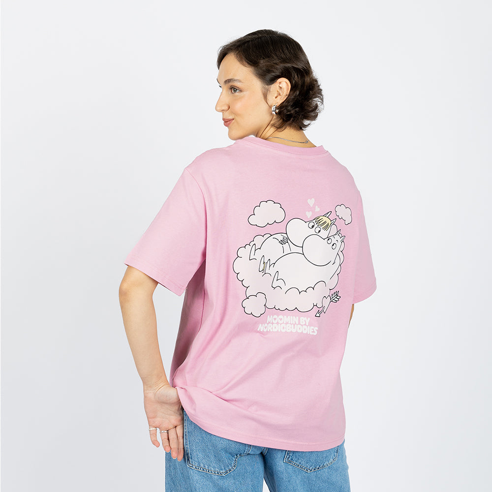 Moomins Love Cloud Ladies T-Shirt Pink
