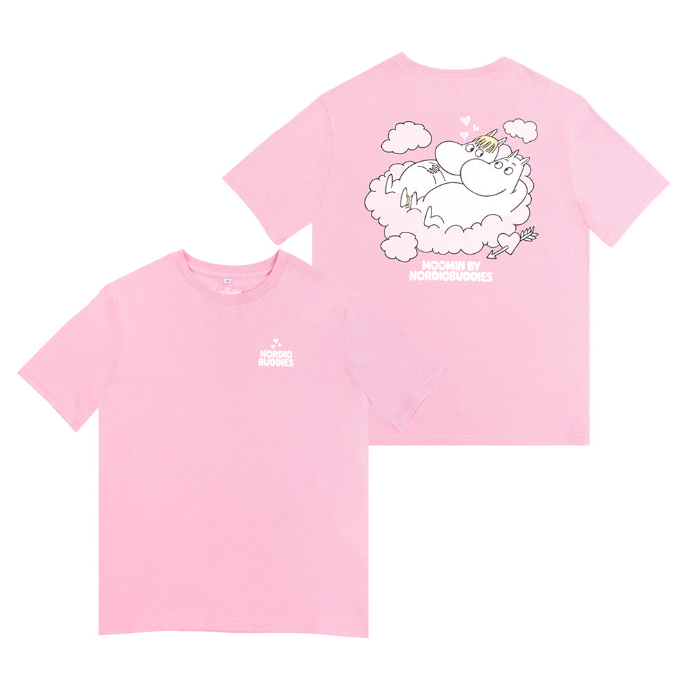 Moomin Cloud Ladies T-Shirt Pink - The Official Moomin Shop