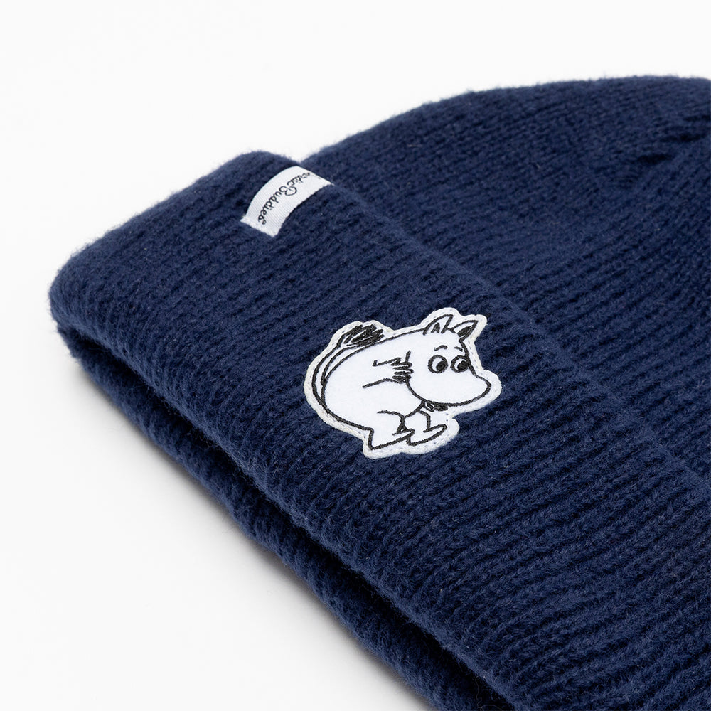 Moomintroll Felt Patch Beanie Darkblue