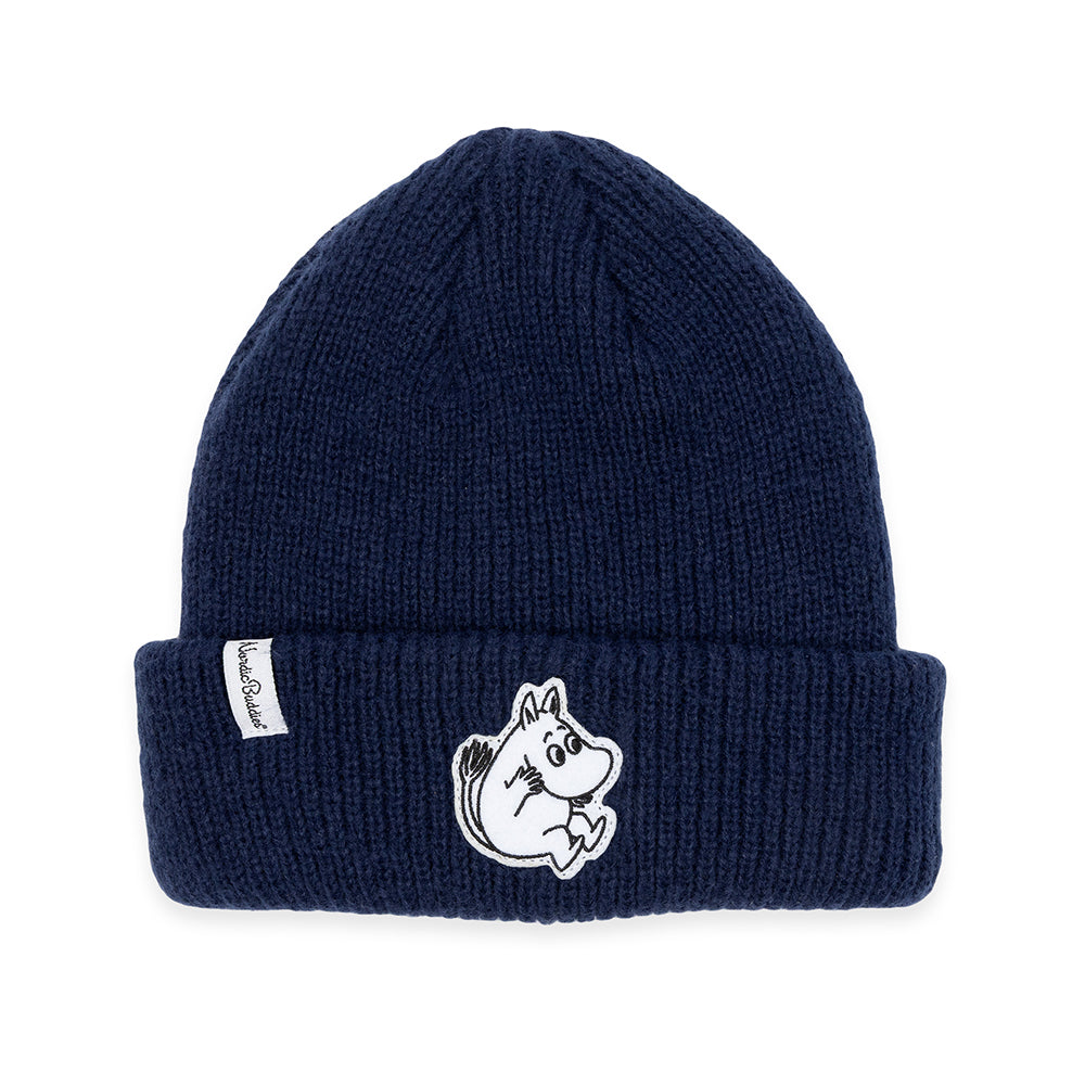 Moomintroll Felt Patch Beanie Darkblue