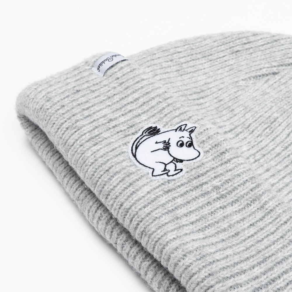 Moomintroll Felt Patch Beanie Grey