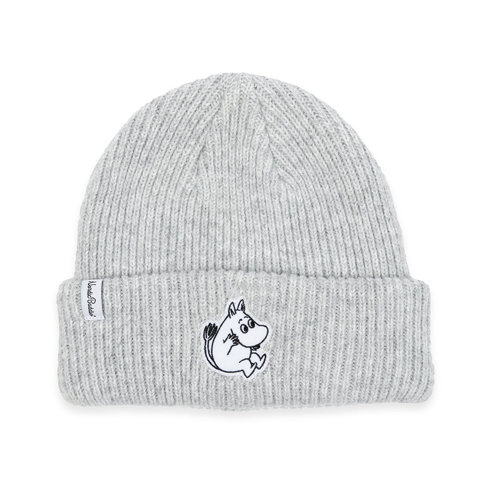 Moomintroll Felt Patch Beanie Grey - The Official Moomin Shop