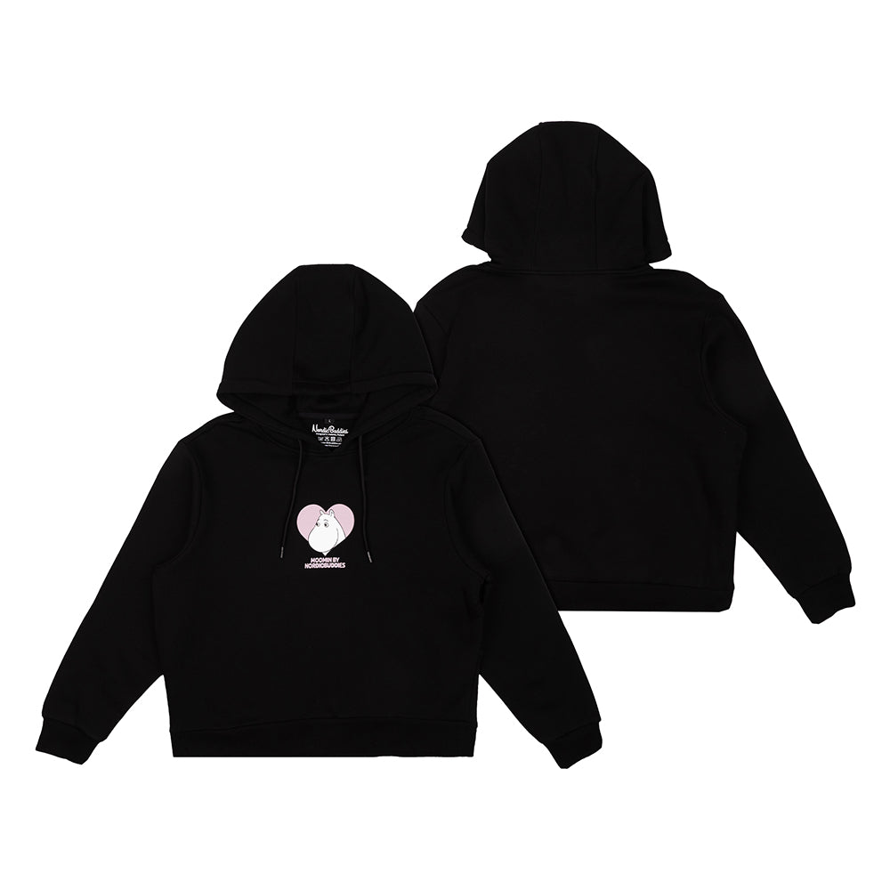Moomins Love Hoodie Ladies Black - The Official Moomin Shop
