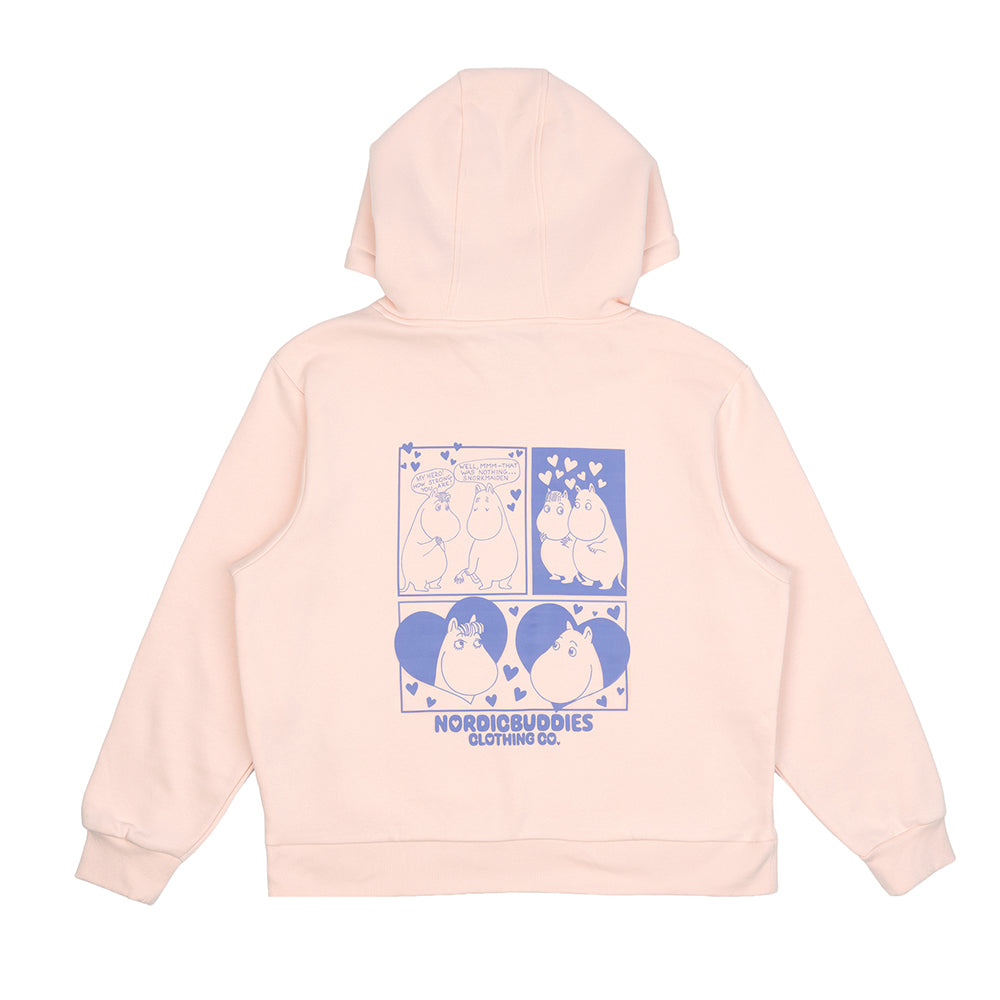 Moomins Love Hoodie Ladies Pink - The Official Moomin Shop