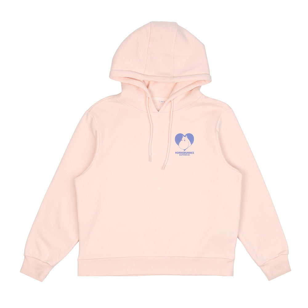 Moomins Love Hoodie Ladies Pink - The Official Moomin Shop